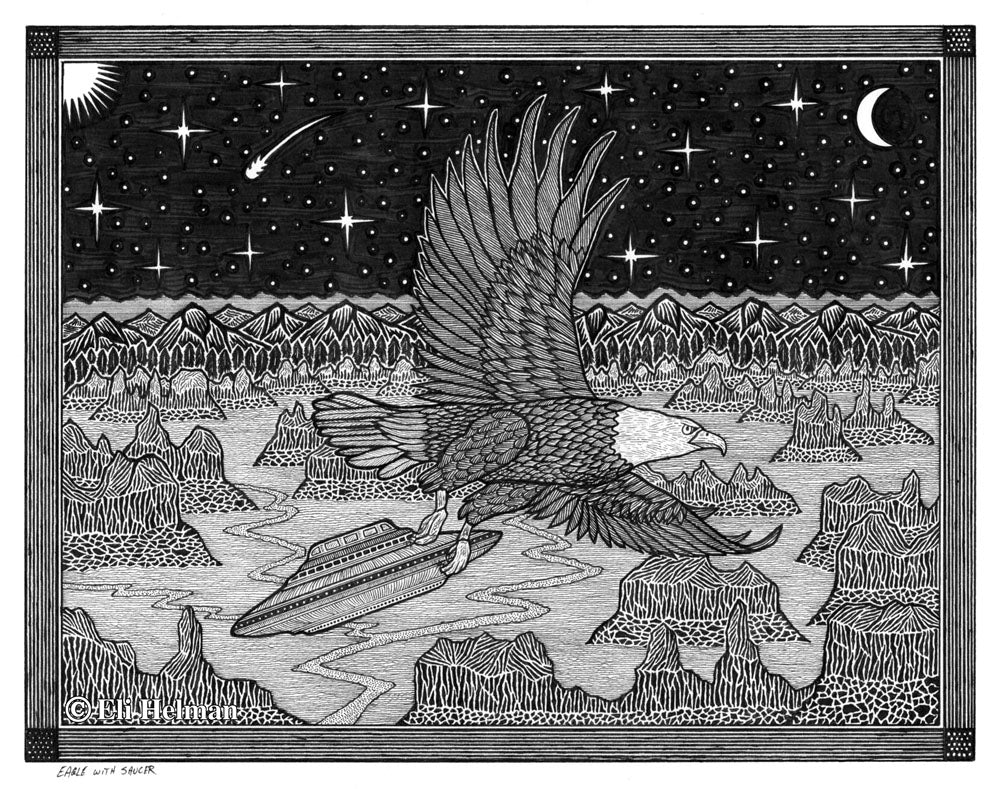 Eagle with Saucer