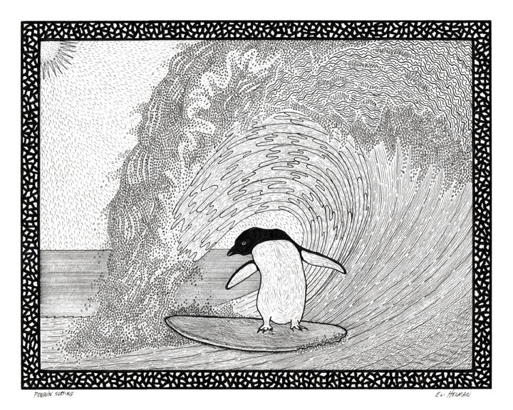 Penguin Surfing