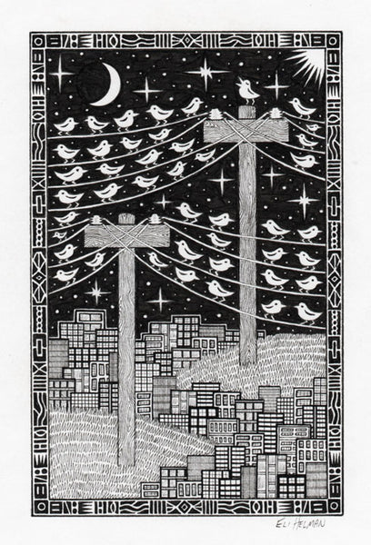 Birds on Wires #4 (original)
