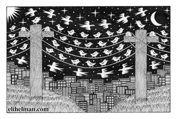 Birds on Wires #5 (original)