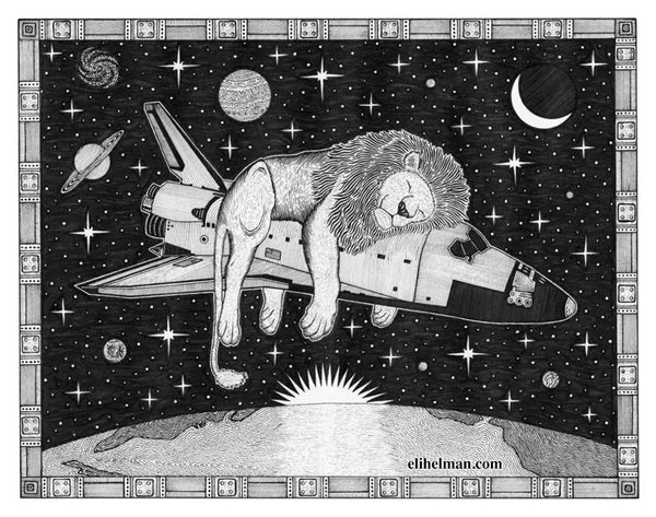 Lion on Space Shuttle (original)