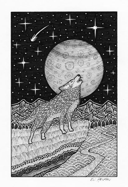 Wolf and Moon #3