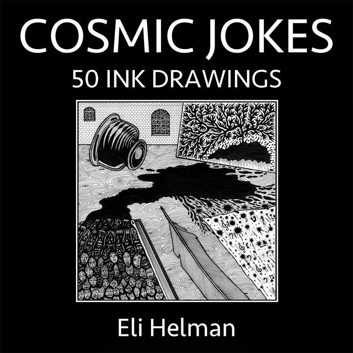 "COSMIC JOKES: 50 Ink Drawings" Paperback Book